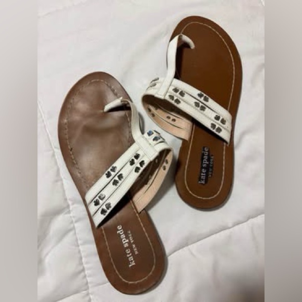 Kate Spade White and Brown Women's Sandals